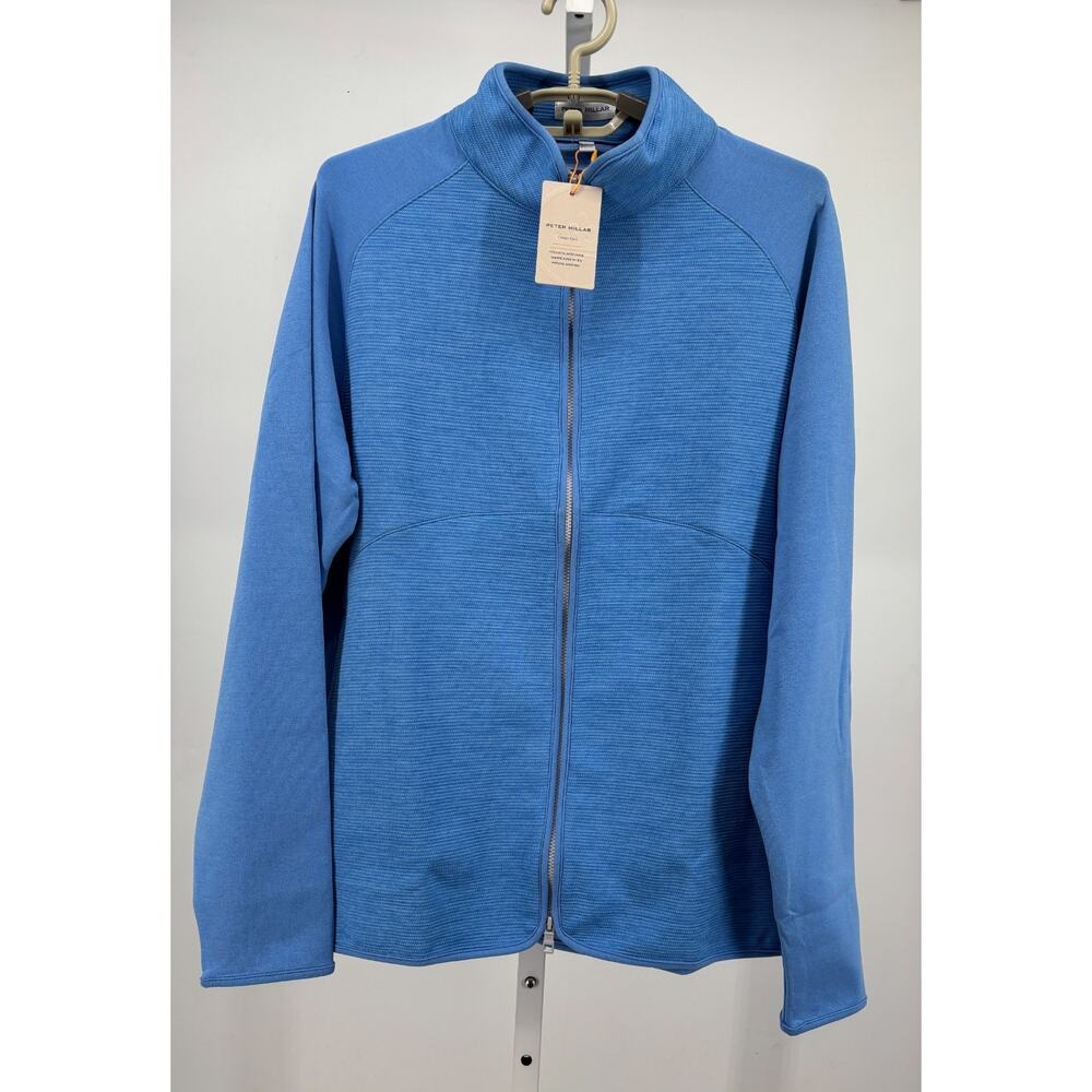 Peter Millar Crown Sport Vista Hybrid Full-Zip Jacket Mens S Liberty Blue NWT